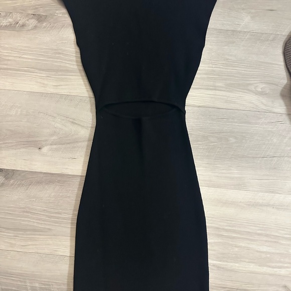Aritzia Black Cutout knit Dress - Picture 3 of 4